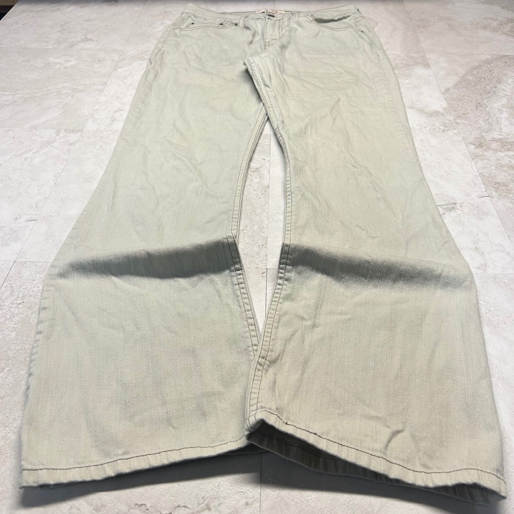 Levi Strauss Signature Bootcut Jeans Khaki Tan Womens Size 8 Long Stretch Denim